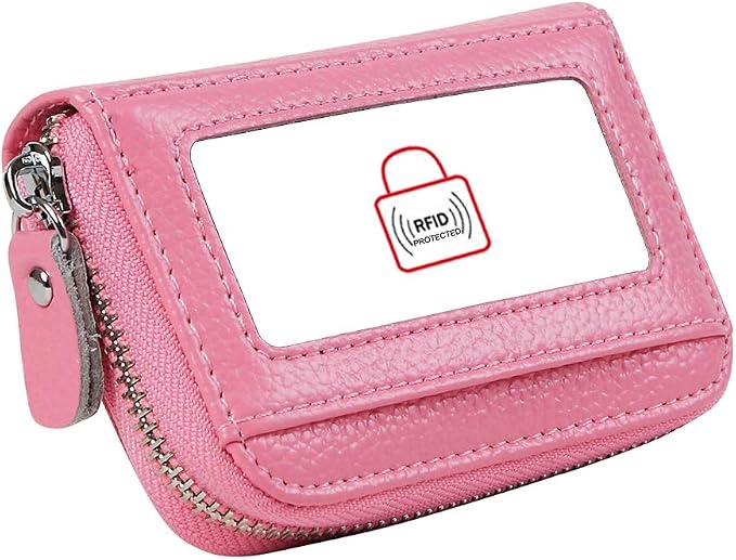 Women's RFID Blocking 12 Slots Credit Card Holder Leather Accordion Wallet