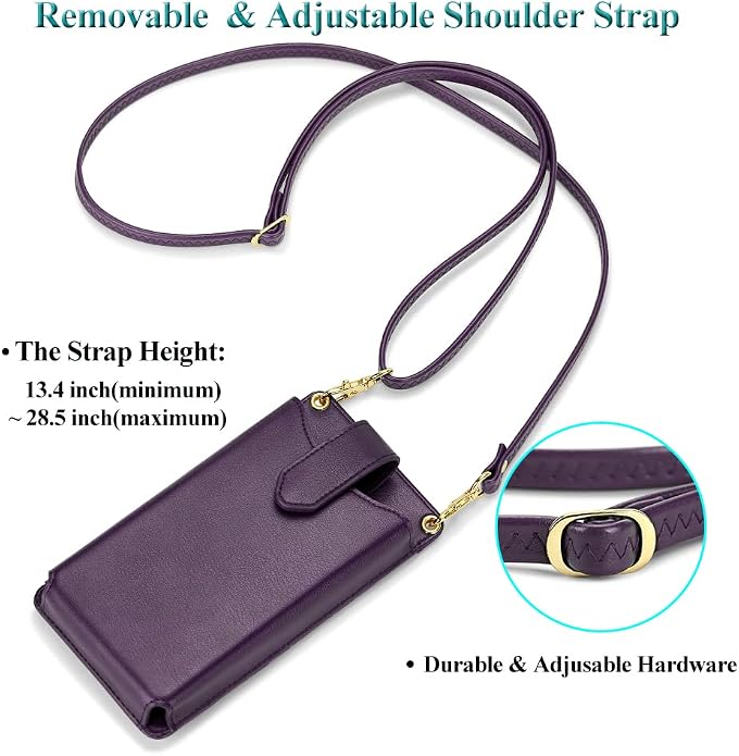 Peacocktion Small Crossbody Cell Phone Purse for Women, Lightweight Mini Small Crossbody Bags for Women with Card Slots