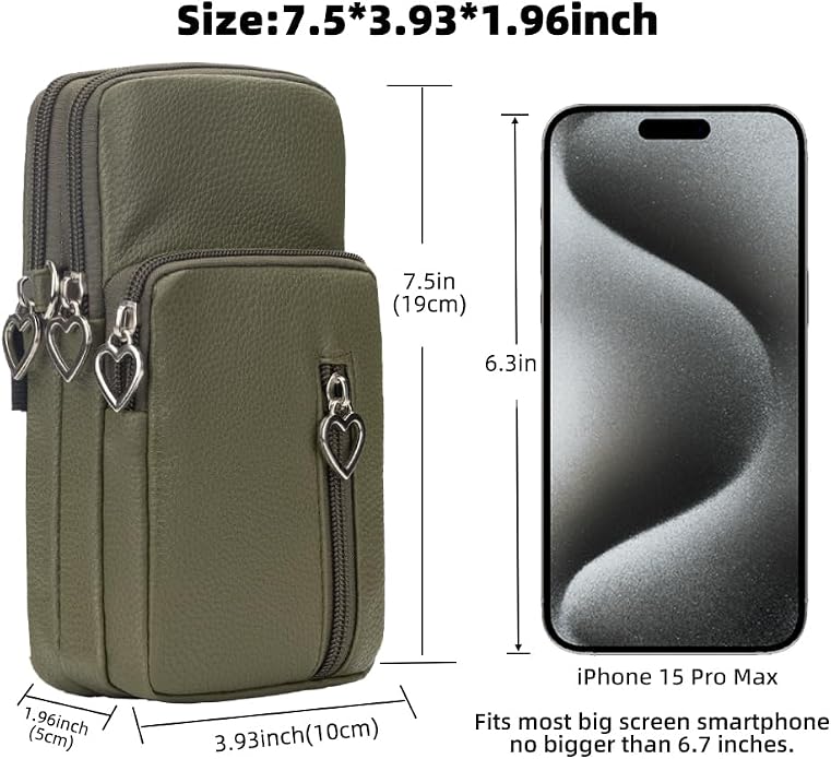 Small Crossbody Bag for Women - Mini Phone Purses with Crossbody Strap and Wallet - Nylon Arm Bag