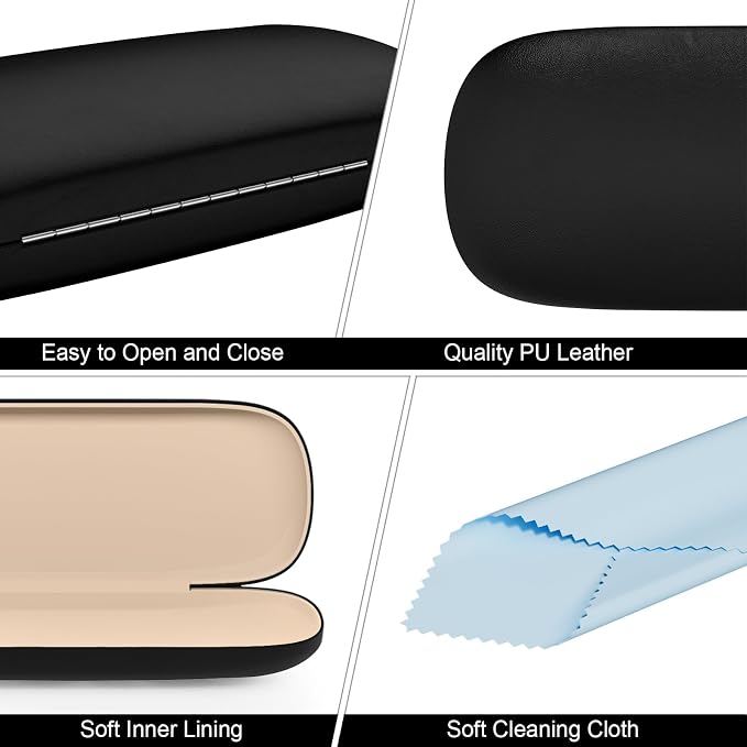 Eyeglasses Case, Hard Shell Protective Case for Glasses, Unisex for Women Men