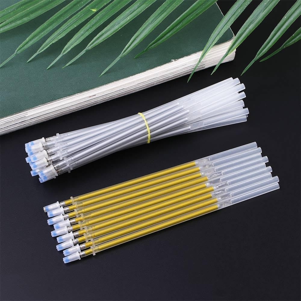 20 Pcs White Gel Pen Refills, Glitter and Metallic Gels Pen Refills, 0.7mm Gel Ink Pen Replacement Coloring Pens Art Marker for Crafting Drawing,Pens and Refills