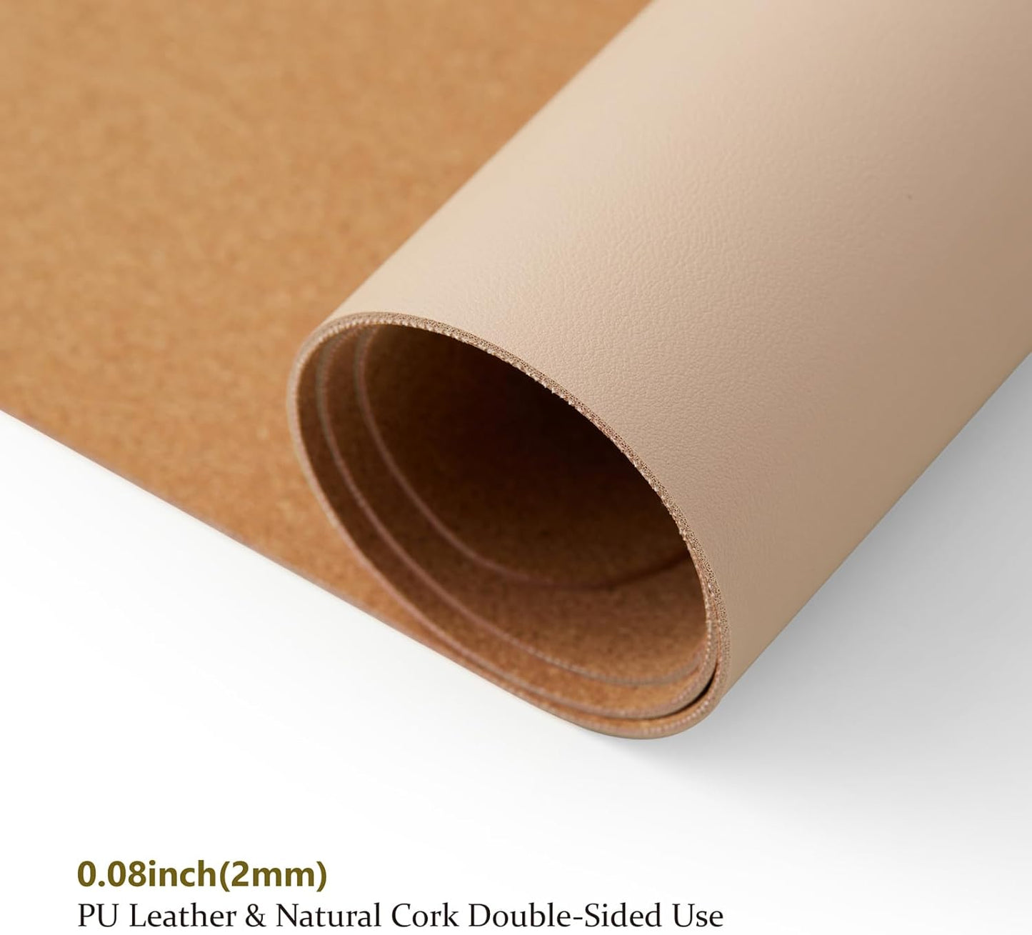 Large Cork Desk Mat - 47.2"x 17" Desk Pad for Office and Home - Ideal for Large Mouse Pad and Desk Mats on Top of Desks(Apricot)