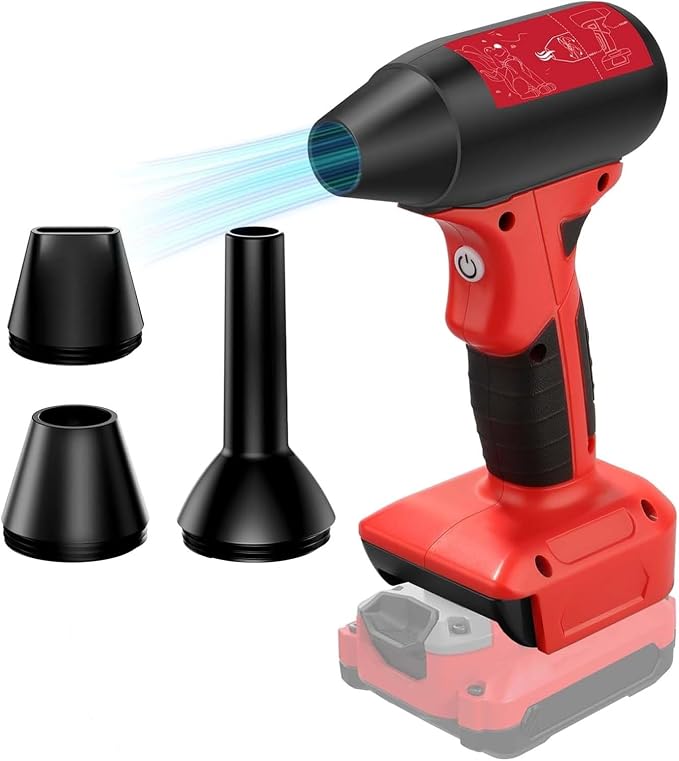 Mini Jet Dry Blower, 130000 RPM 4-Speed Adjustable Air Duster, Cordless Turbo Fan Compatible for Craftsman 20V V20 Battery, Portable Handheld Blower for Car, Computer, Keyboard & Garden Cleaning