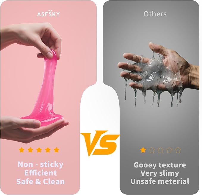 ASFSKY Car Cleaning Gel, Watermelon | Cleaning Putty for Car Interior, Keyboard Dust Remover, Universal Cleaning Gel, Red, 1 Pack