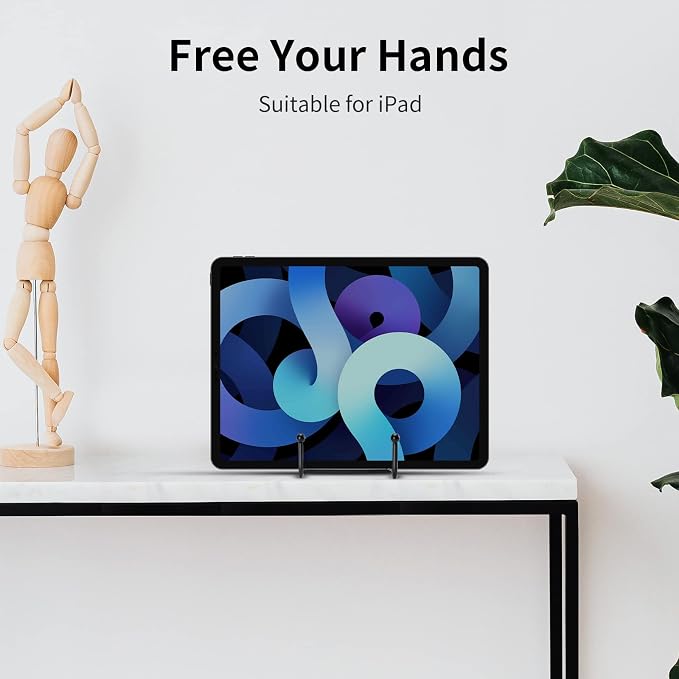 Kruodop 3 Pack 6 Inch Plate Stands for Display, Plate Holder Display Stand, Picture Frame Stand Black Metal Frame Holder Stands for Book,Small Easel,Decorative Plate,Photo and Platter,Tabletop Art