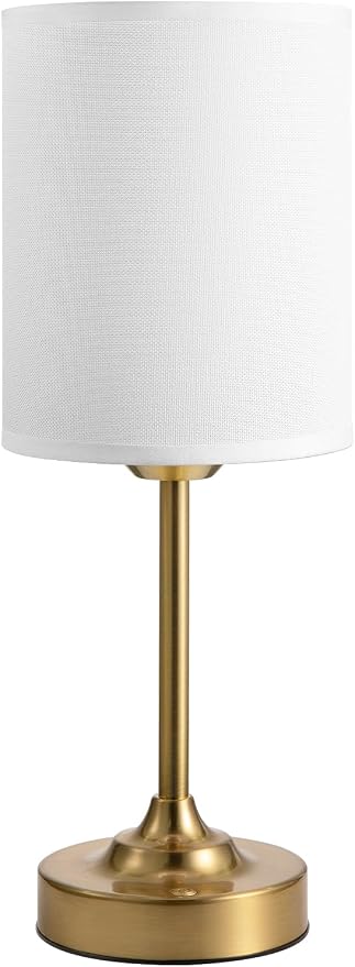 Rechargeable Table Lamp, Battery Operated, Touch Control, Brass, 1 Pack | 4000mAh Battery, USB-C Charging, 3000K Warm Light, Stepless Dimming, Brightness Memory, Up to 40 Hours, Small Table Lamp