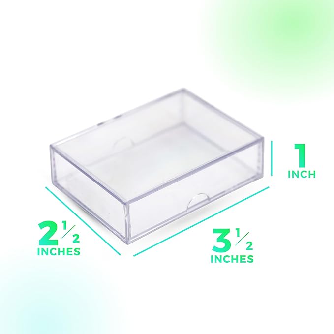 Gary Plastic Packaging 20-Pack Clear Acrylic Card Storage Boxes with Lids – Holds 52 Playing Cards or 50 Standard Trading Cards Each, Stackable Organizer for Sports & TCG Cards (Unsleeved)