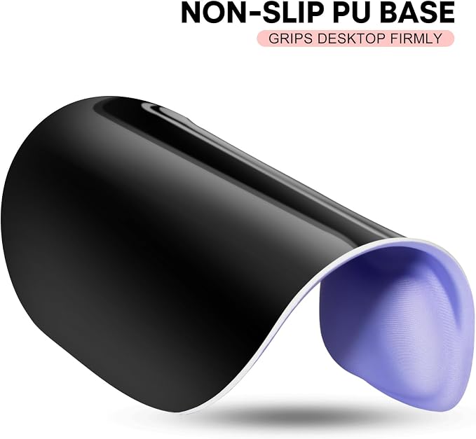 JIKIOU Ergonomic Mouse Pad with Gel Wrist Rest 2Pack, Portable Small Purple | Upgraded-Prevent Gel Leakage, Ergonomic Design for Pain Relief, Cooling Gel filled, Smooth Lycra Surface, Non-Slip PU Base