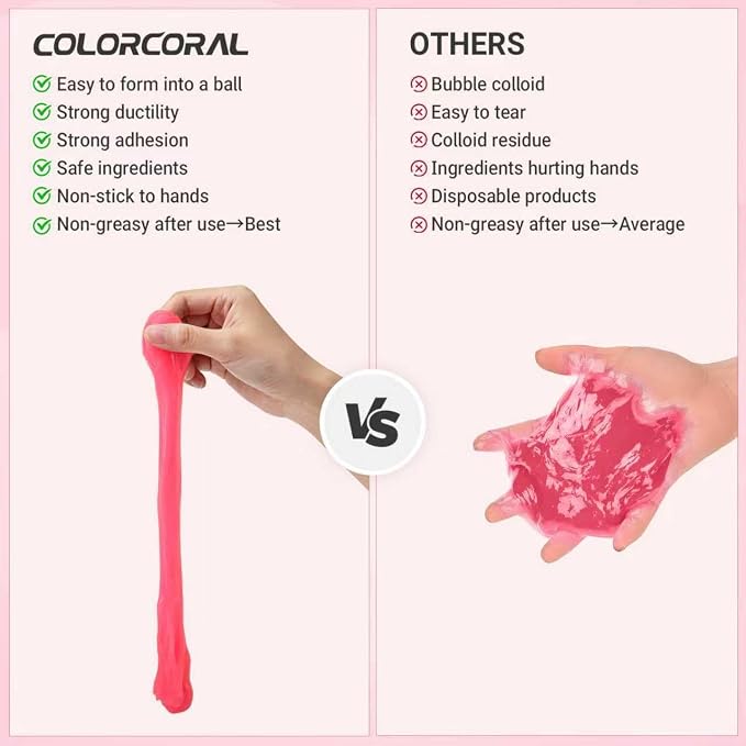 ColorCoral Cleaning Gel Dust Cleaner for PC Keyboard Car Detailing, 160g | For PC Laptops, Office Electronics, Car Interior, Computer and Gaming Accessories; Universal Cleaning Kit Gift for Men Women
