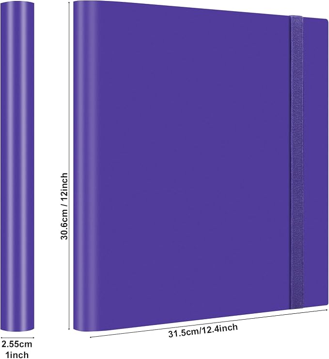 GEAoffice Card Binder 12 Pocket, 624 Pockets Trading Card Album Folder for Standard Cards, Side Loading Card Collection Folder for MTG, TCG, Sport Cards, Purple