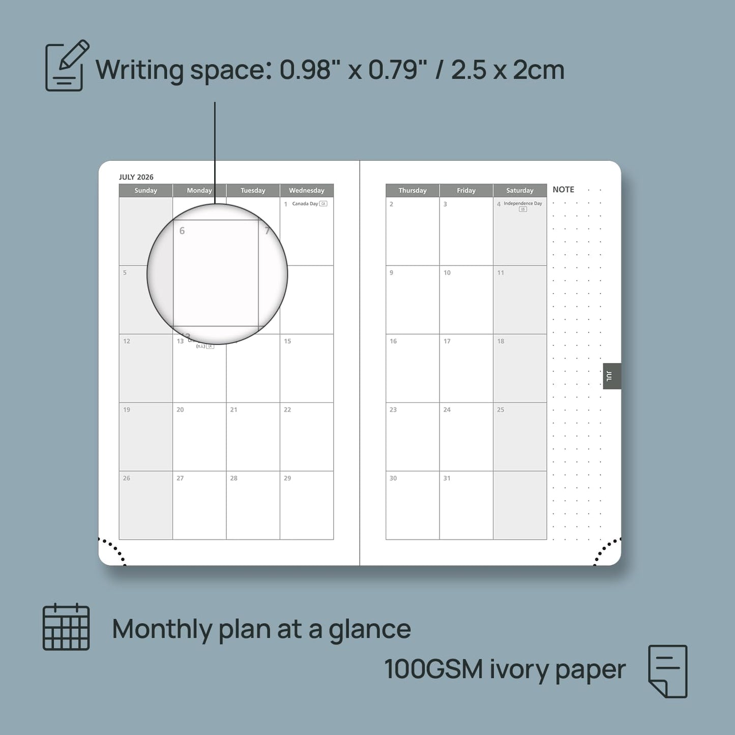 POPRUN Pocket Calendar 2026 (Small Size- 4'' x 6.25") Weekly and Monthly for Purse - Planner 2026 (Jan. 2026 - Dec. 2026) with Vegan Leather Soft Cover,Pen Holder and More - Green