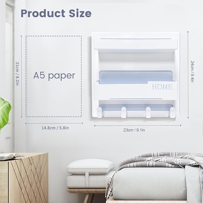 CHENYAOAI Bedside Shelf Accessories Organizer, Wall Mount Self Stick On, Cute Room Decor Aesthetic, Girls Room Decor, Cool Stuff for Bedroom Storage and Organization
