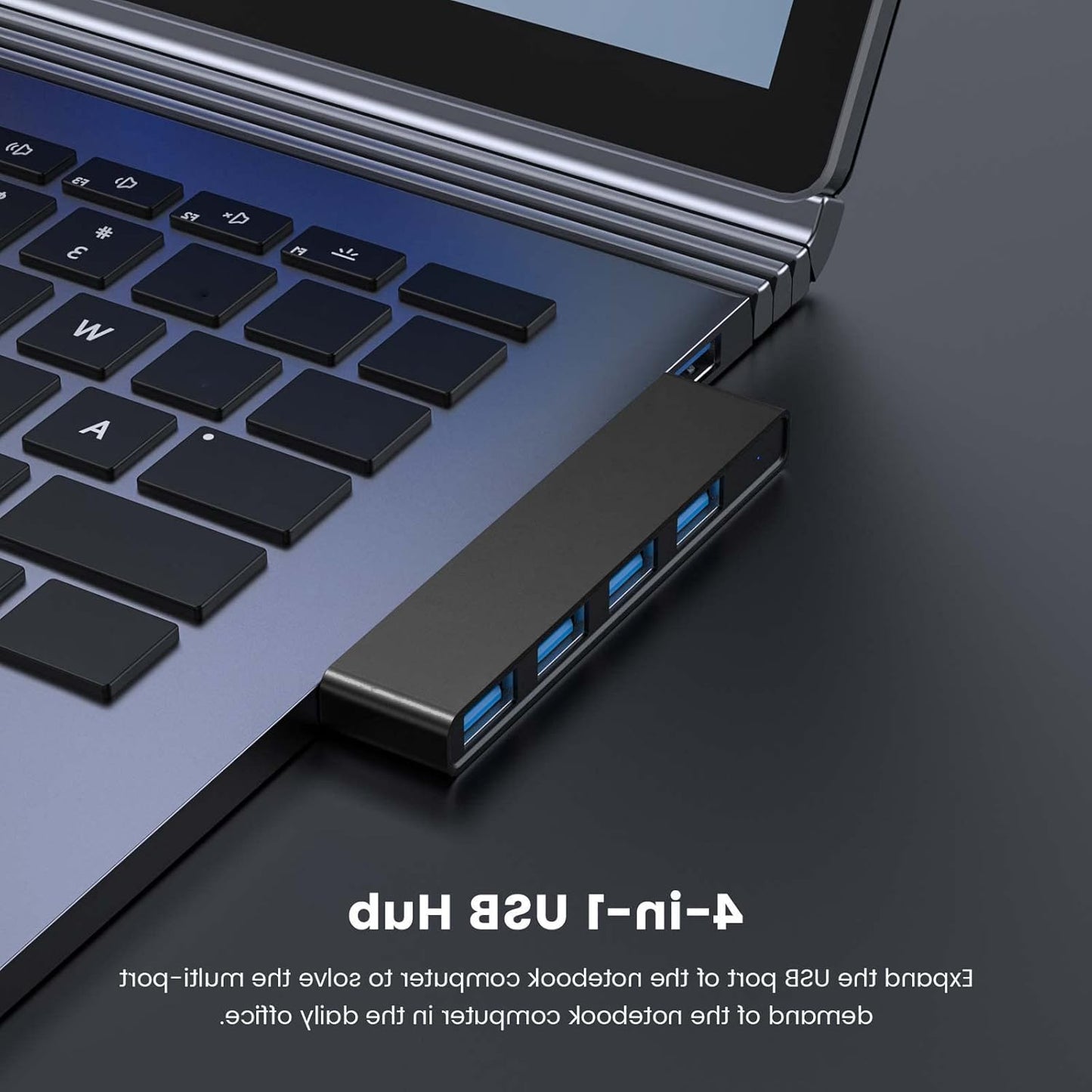 USB Hub, Fidioto 4 Port USB Adapter(1 * 3.0 Hub, 3 * 2.0 Hub), Networking Hub for Laptop, iMac Pro, MacBook Air, Mac Mini/Pro, Surface Pro, Notebook PC, USB Flash Drives and Mobile HDD Etc.