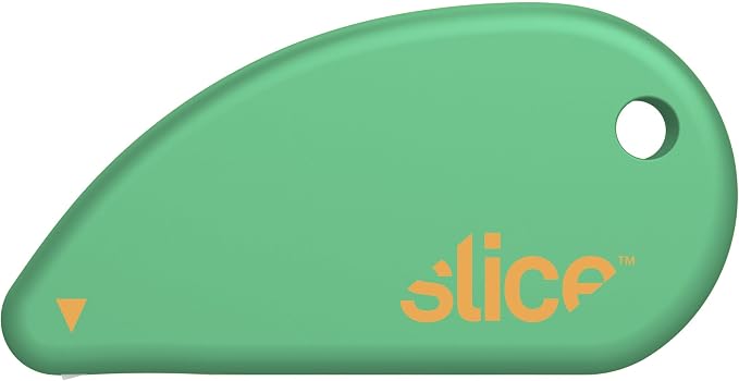 Slice Micro Safety Cutter | Safe Ceramic Box Cutter Lasting 11x Longer than Metal | Keychain Box Opener | Combo Pack | Vivid Green + Fuchsia