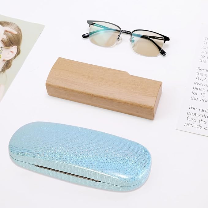 PERFECTSIGHT Hard Shell Eyeglasses Case, Kawaii Protective Glasses Case for Kids, Cute Eyeglass Case for Women Men Girls