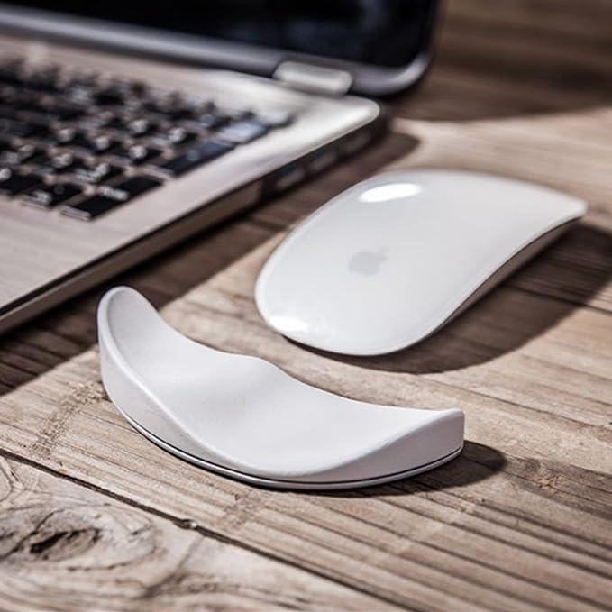 2PCS Ergonomic Mouse Wrist Rest Support, Palm Rest Pad Gliding Wrist Pad that Moves with Mouse, Wrist Pain Relief & Release Pressure on Hands for Office Work, Gaming, Coding (Black, Gray)