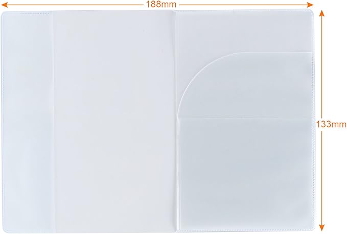 Passport Covers Protector Case for Travel, Clear, 5 Pack | Plastic Vinyl, Passport Holder for Travel Men Wowen