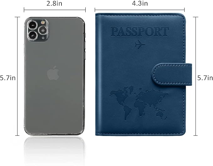 Passport Holder for Travel Women and Men RFID Passport Holder with Card Slots Holder Passport Case Passport cover Passport Wallet Travel Essentials and Accessories