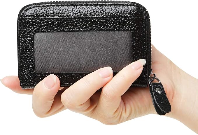 Women's RFID Blocking 12 Slots Credit Card Holder Leather Accordion Wallet