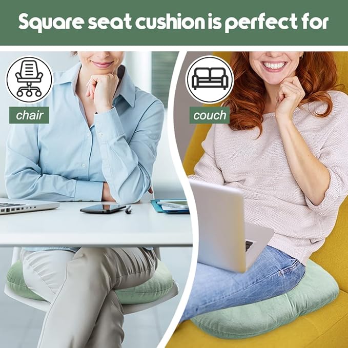 Stuffed Donut Pillow Seat Cushion | for Tailbone and Coccyx Pain, Hemorrhoids, Bed Sores, Pregnancy, Prostate, Surgery Recovery, Sitting Pressure Relief, for Home, Office and Car (Moss Green)