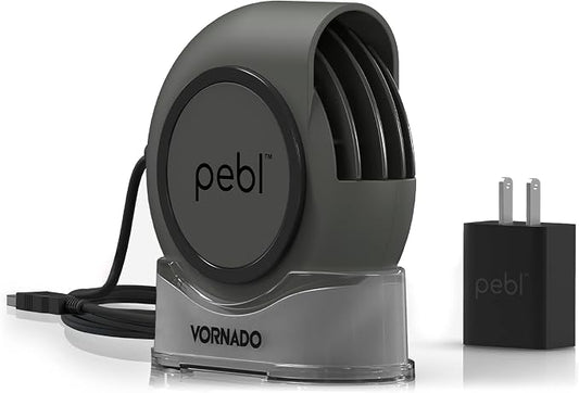 Vornado PEBL Portable USB Desk Fan with Magnetic Base, 2 Speed Settings, Adjustable Airflow, Personal Cooling Device, Mini Travel Fan for Home, Office and Travel