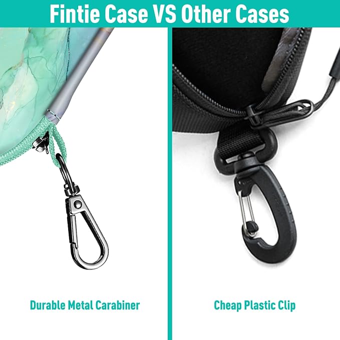 FINTIE Sunglasses Case, Hard EVA Shell Shockproof Sport Glasses Case with Metal Carabiner Travel Zipper Eyeglasses Holder
