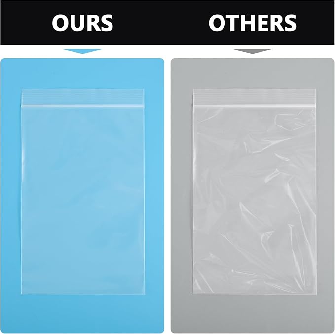 500 PCS 4" x 6" Small Plastic Bags for Jewelry Mini Clear Plastic Poly Bag 2 Mil with Resealable Lock Seal Zipper for Storage Gifts Candy Screws