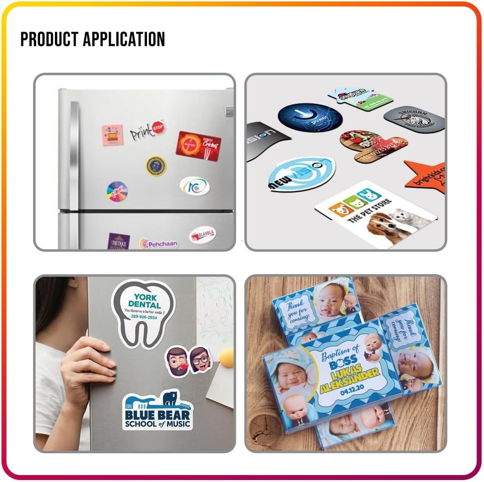 Magnetic Sheets with Adhesive Backing for Crafts, DIY 8 Pack. Strong Craft Magnets 6" x 9" to Make Flexible Magnet Self Sticky Tapes, Strips, Squares, Sheet for School Classroom Board, Fridge, Photos