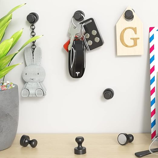 100 Pack Magnets for Whiteboard, Black Magnetic Push Pins | Whiteboard Magnets, Fridge Magnets, Small and Strong Push Pin Magnet, Sticky Note Holder for Office, School, Refrigerator