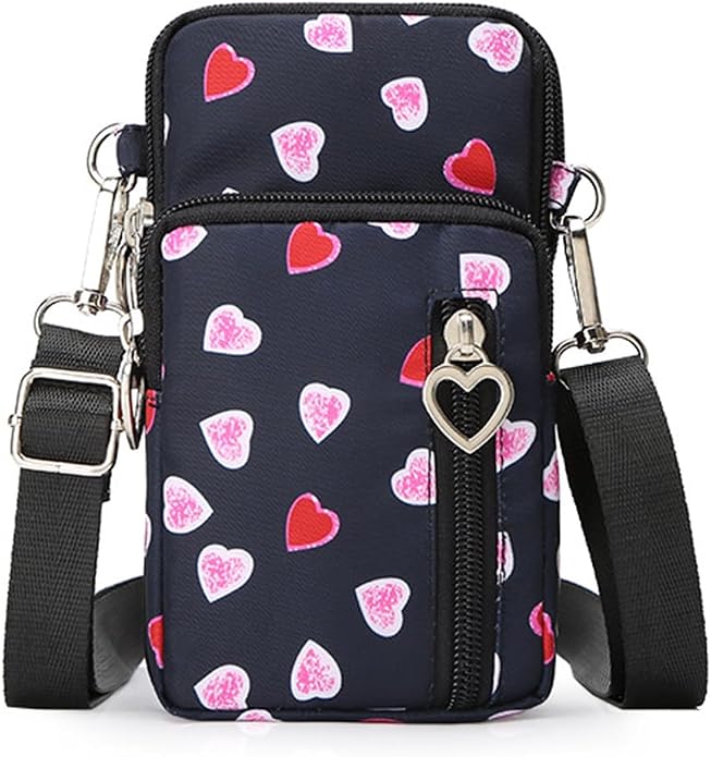 Small Crossbody Bag for Women - Mini Phone Purses with Crossbody Strap and Wallet - Nylon Arm Bag