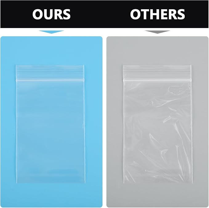 500 PCS 2" x 3" Small Plastic Bags for Jewelry Mini Clear Plastic Poly Bag 2 Mil with Resealable Lock Seal Zipper for Storage Gifts Candy Screws