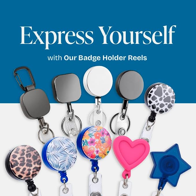 Will Well 4 Pack Retractable Keychain - Heavy Duty Metal Badge Reel - Black | ID Badge Holder Reel with Metal Casing with 27.5"UHMWPE Fiber Pull Cord for Durability and Easy Access - Holds up to 8 Keys
