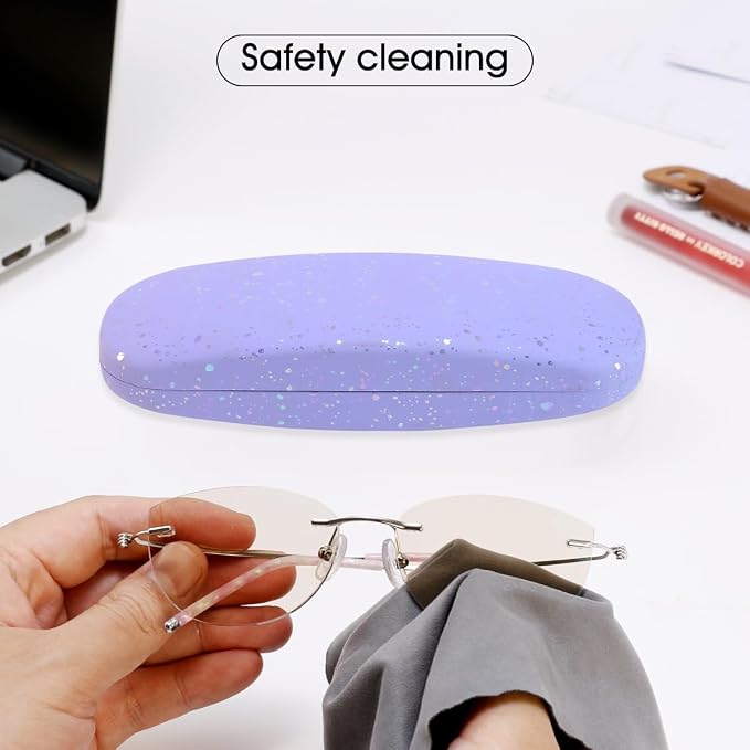 PERFECTSIGHT Hard Shell Eyeglasses Case, Kawaii Protective Glasses Case for Kids, Cute Eyeglass Case for Women Men Girls