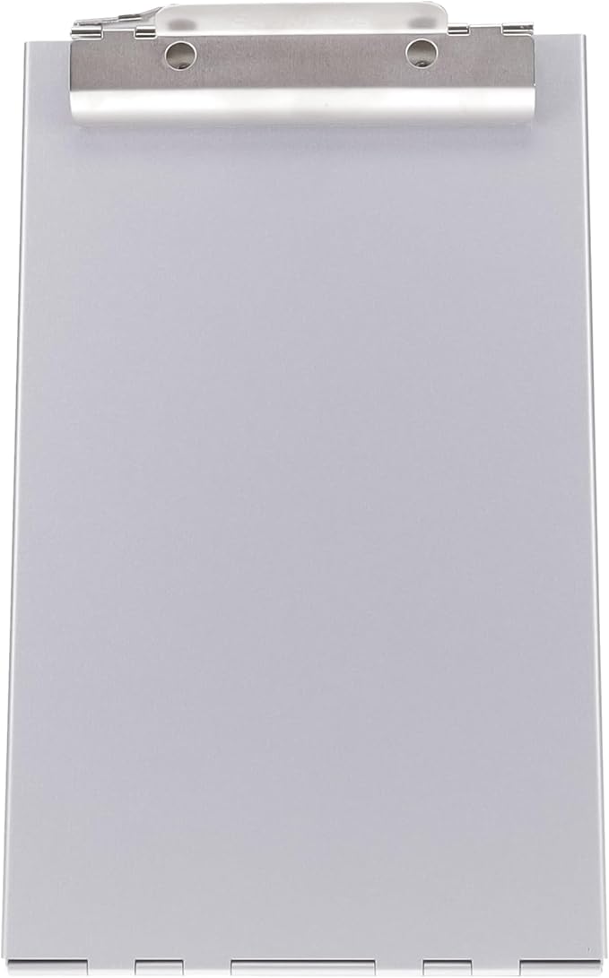 Saunders Recycled Aluminum Memo Size Clipboard with Storage, 6x10 Form Holder, Steel Clip with Self Locking Latch, Heavy Duty Citation Box for Nursing, Police & Truckers, Made in USA
