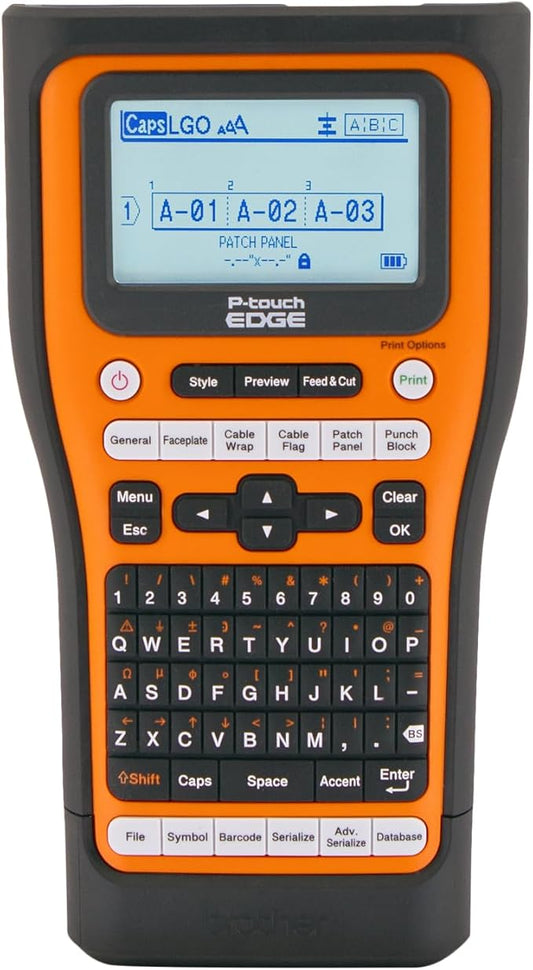 Brother PT-E510VP P-Touch Edge Handheld Industrial Label Printer with Dual auto Cutter and USB-C (up to 24mm Labels)