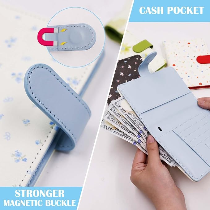 Melsbrinna Rfid Passport Holder for Travel women/Men, Cute Passport Wallet Rfid Blocking Card Slots, Rfid Passport Cover/CaseTravel Wallet, Passport Book Holder (1, floral blue a)