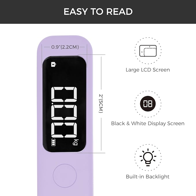pack all Digital Luggage Scale for Travel, 110Lbs Capacity, 0.1Lb Precision