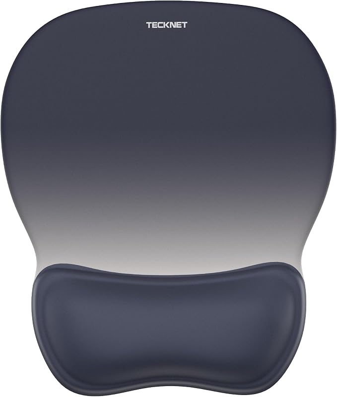TECKNET Gel Ergonomic Mouse Pad with Wrist Rest, Non-Slip PU Base, Gradient | Comfortable Gel Cushion, Pain Relief, Smooth and Waterproof Surface, Mouse Pad with Wrist Rest for Office, Gaming and Study