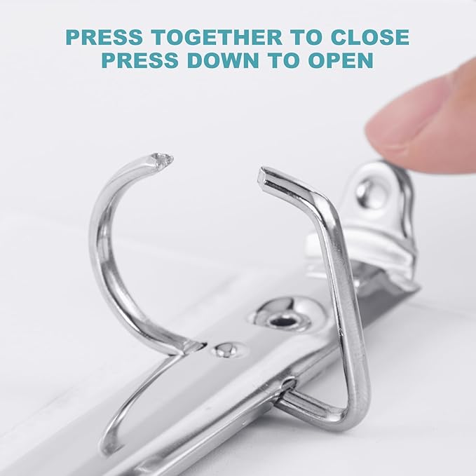 3 Ring Binder 1 Inch, ViVin Sturdy 1"-Slant D Ring Binder with 2 Interior Pockets, Clear View Cover, PVC-Free, Fits 225 Sheets of US Letter Size Paper (8 Pack, White)