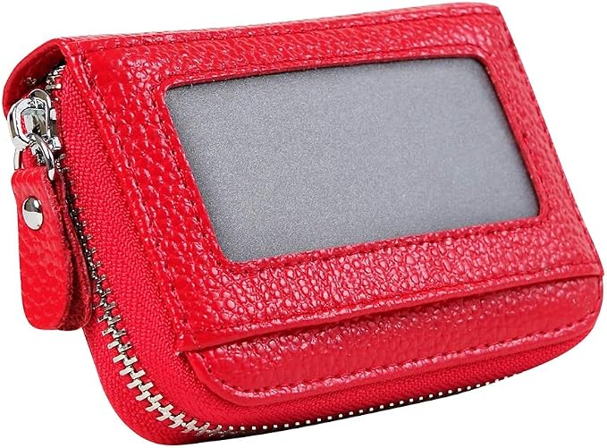 Women's RFID Blocking 12 Slots Credit Card Holder Leather Accordion Wallet