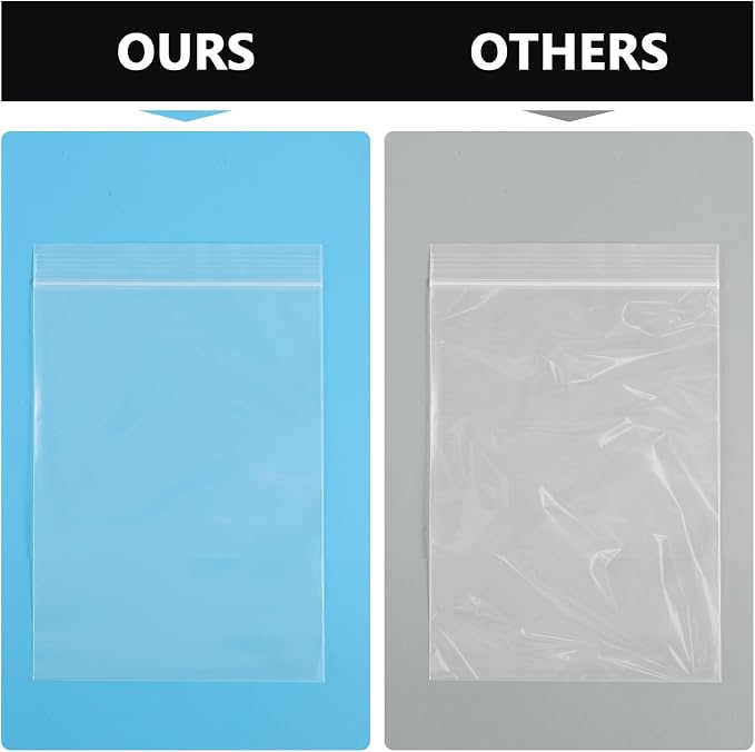 BESARME 1000 PCS 3" x 4" Small Plastic Bags for Jewelry Mini Clear Plastic Poly Bag 2 Mil with Resealable Lock Seal Zipper for Storage Gifts Candy Screws