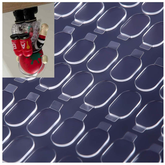 Double Sided Adhesive Putty with Pull Tabs, 100 Clear Dots 0.31''x0.51'' Removable Sticky Tack, Waterproof Poster Putty Glue Dot for Party Decoration Picture