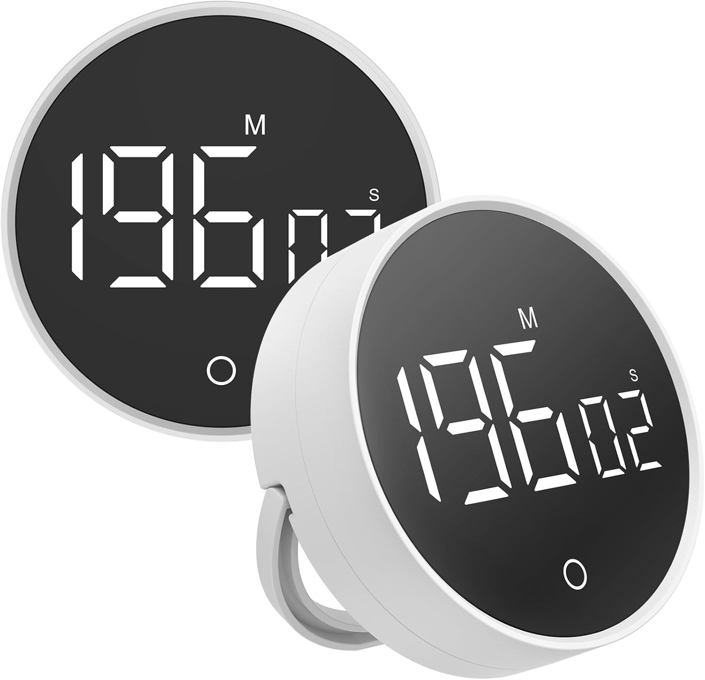 Digital Kitchen Timer Magnetic 200 Minute Countdown Count Up Battery Powered Magnetic Digital Timer Upright Desk with Hidden Stand for Cooking Baking