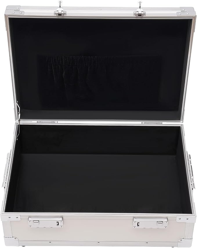 Document Organizer with Lock Fireproof Safe Box with Bilateral Code Lock Chest Safe with Carrying Handle to Secure Money Jewelry Documents (Silver)