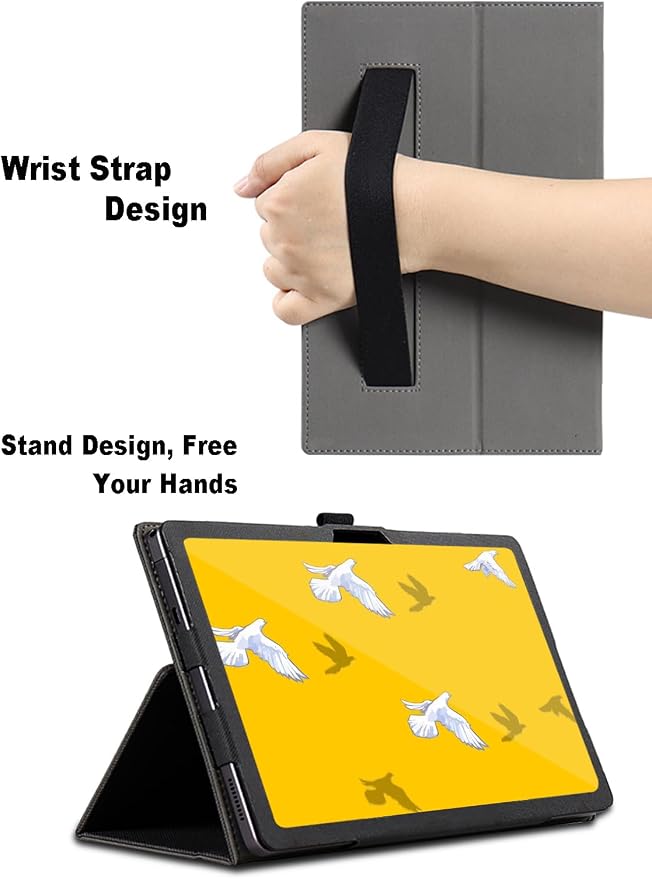 Case for Wacom MovinkPad 11 11.45 inch, Wacom MovinkPad 11 Tablet Case, Folding Stand Protective Cover with Pencil Holder and Wrist Strap, Full Protection. (Black)