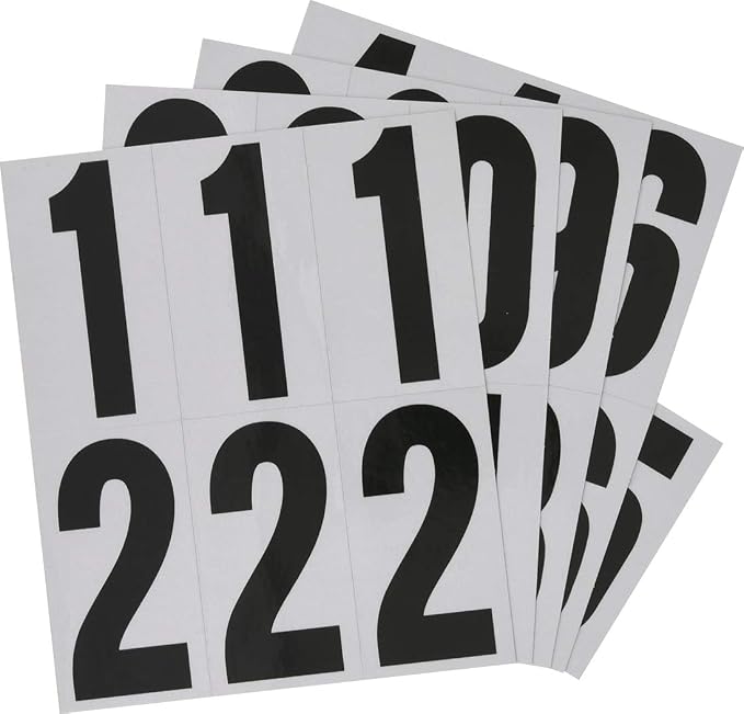 Hillman 843445 Reflective Adhesive Mailbox Number Pack, 3", Black and White