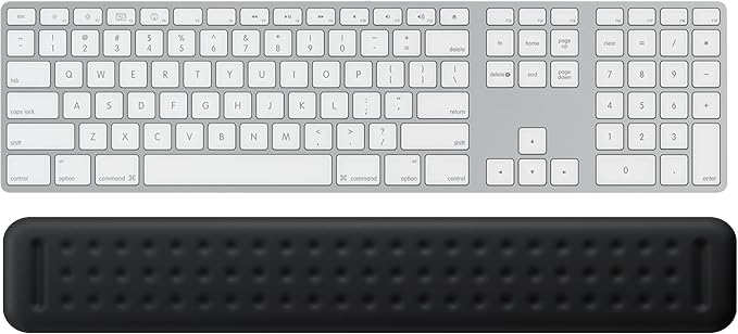 Keyboard Wrist Rest - 17 3/8 in Wrist Rest for Computer and Laptop with Massage Dots, Memory Foam Wrist Pad for Keyboard with Non-Slip PU Base for Ergonomic Wrist Support.