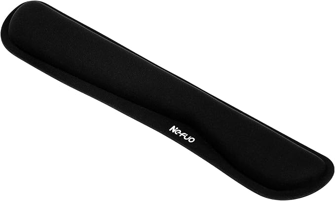 Keyboard Wrist Rest, Gel Memory Foam Keyboard Pad with Wrist Support for Easy Typing & Pain Relief, Comfortable Keyboard Rest Suit for Computer, Laptop, Office & Home (Black)