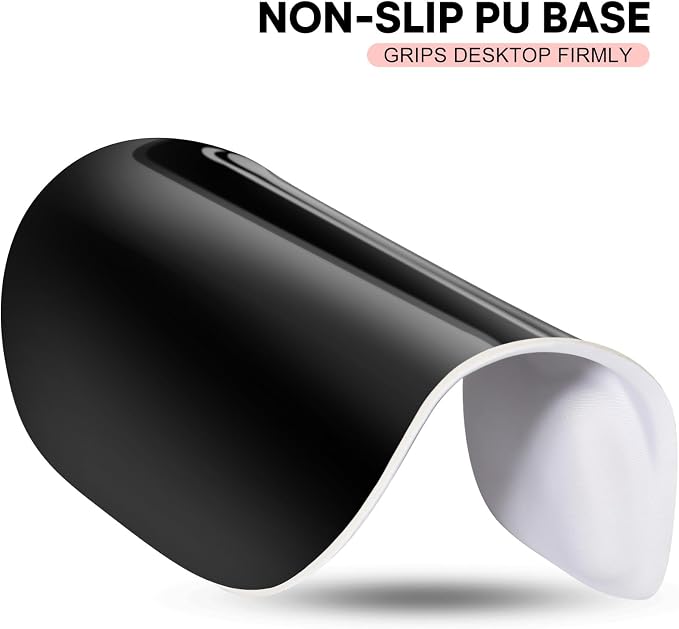 JIKIOU Ergonomic Mouse Pad with Gel Wrist Rest 2 Pack, Portable Small Blank | Upgraded-Prevent Gel Leakage, Ergonomic Design for Pain Relief, Cooling Gel filled, Smooth Lycra Surface, Non-Slip PU Base