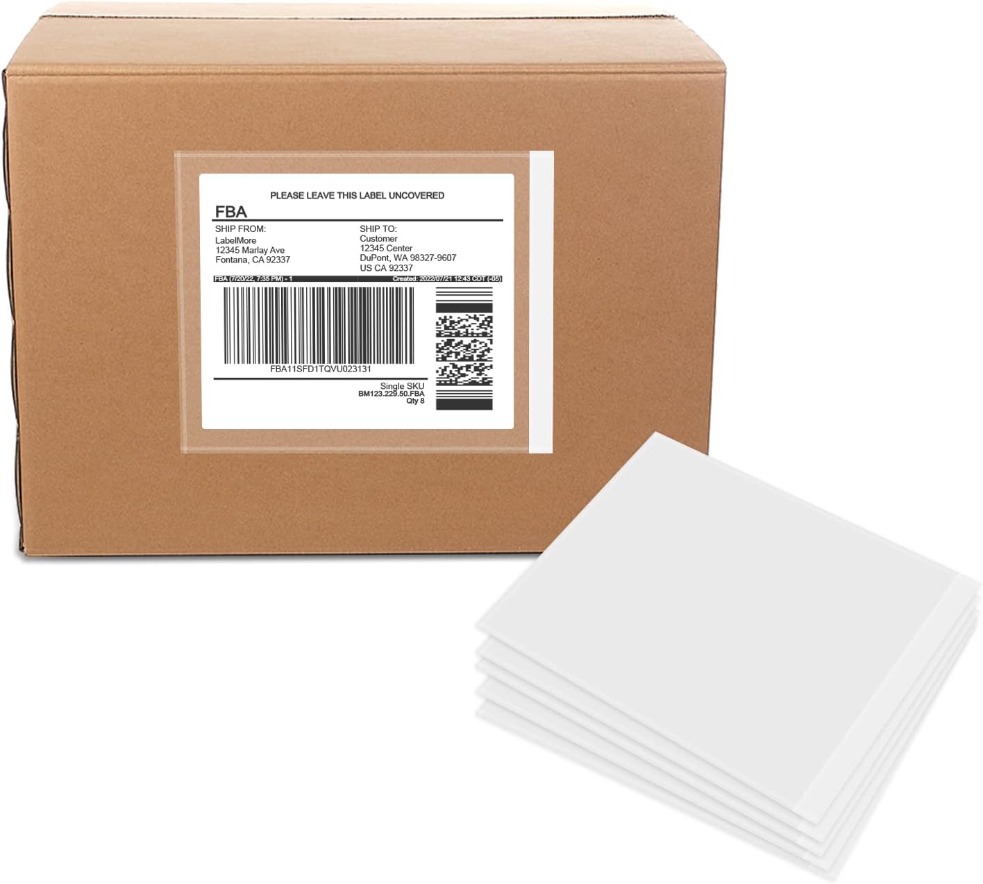Clear Adhesive Top Loading Packing List Pouches 4.5'' X 5.5'', Shipping Label Sleeves, Packing Slip Envelopes (200 Bags)